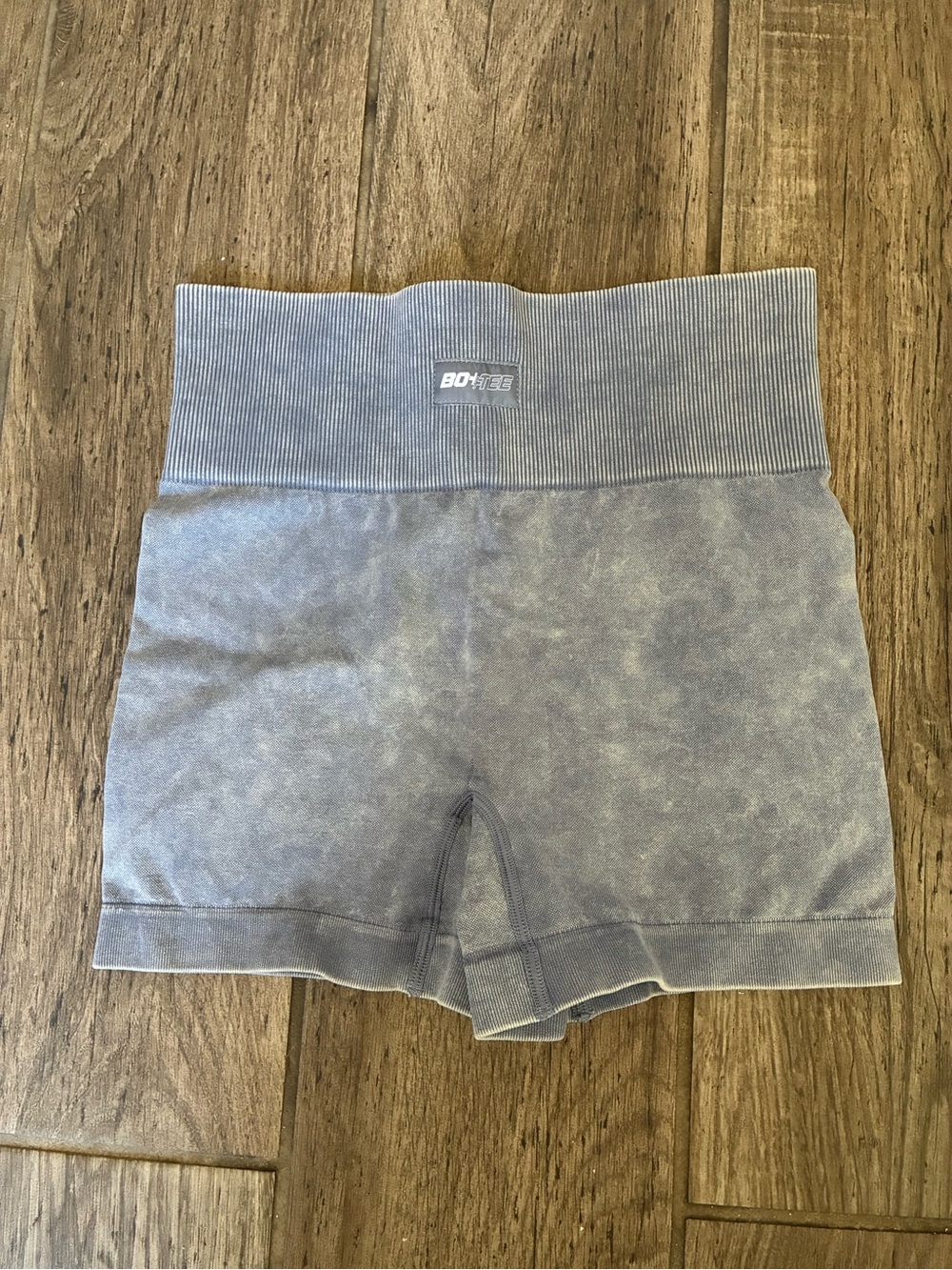 BO+TEE High-Waist Grey Seamless Women’s Shorts